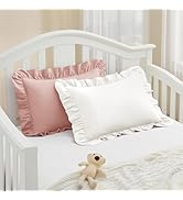 KKJIAF Cotton Toddler Pillowcase 13"x18" Set of 2, Soft & Breathable Toddler Pillow Cover, Envelo...