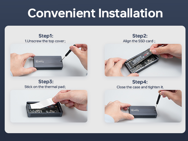 40Gbps M.2 NVME SSD Enclosure