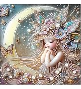 DIADAY Special Shape Diamond Painting Kits for Adults Fairy Girl, 5D Crystal Rhinestone Special S...