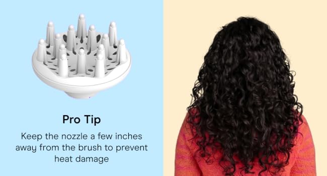 Pro Tip Keep the nozzle a few inches away from the brush to prevent heat damage