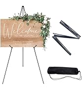 JEAWIWI Easel Stand for Sign 65 in, Lightweight Adjustable Art Easel Stand for Display, Tripod Po...