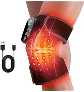 HOMRELEXA Cordless Red Light Therapy Knee Heating Pad with Heat - 660nm&850nm Knee Brace with 5 H...