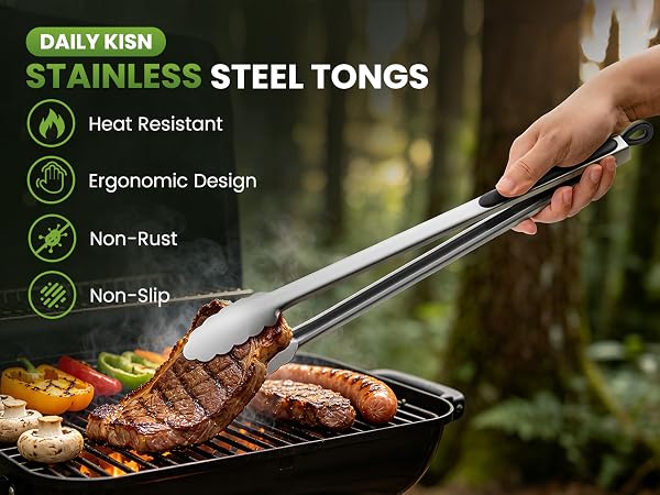 17inch stainless steel tongs
