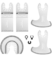 EXKRAEFT 5 PCS Grout Remover Tool Blades for Grout Removal Tile Mortar Concrete Masonry, Multi To...