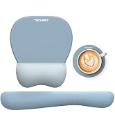 TECKNET Gel Mouse Pad with Wrist Rest, 3 in 1 Keyboard Wrist Rest for Pain Relief, Non-Slip PU Ba...