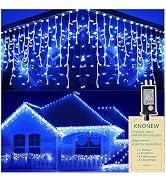 KNONEW 1600 LED Christmas Lights Outdoor Decoration Blue 164FT Timer 8Modes Hanging Fairy String ...