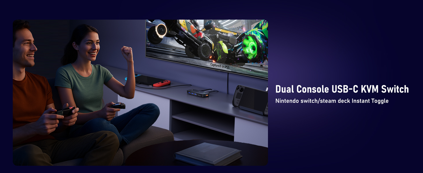 Dual Console USB-C KVM Switch