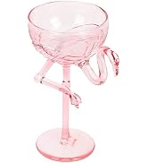 Luxshiny Flamingo Cocktail Glasses Stem Wine Glasses Martini Goblet Champagne Drinking Glasses Be...