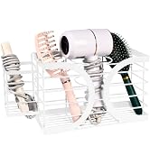 ziroland Elegant White Wall Mounted Hair Dryer Holder - Stylish Bathroom Organiser for Hair Dryer...