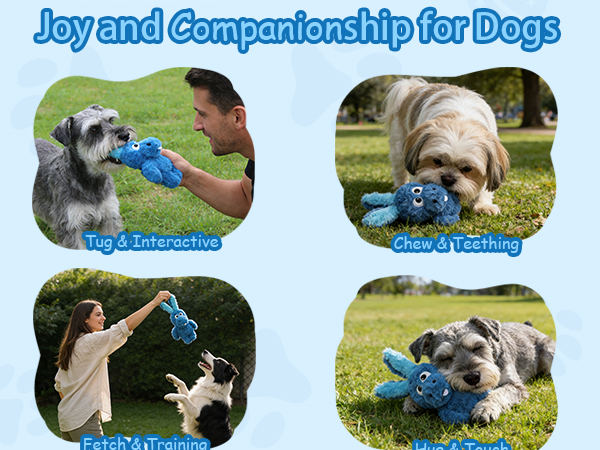 blue donkey dog toy for medium dogs