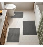 TYUU Bathroom Rugs Sets 3 Piece, Non Slip & Washable Bath Mat Set, Super Absorbent Quick Dry Bath...