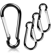 REERON Flag Pole Ring Carabiner Clip Spring Snap Hook, 4 Pcs Replacement Flag Clips Carabiner Hoo...