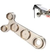Faucet Aerator Removal Tool, 11-in-1 Metal Aerator Key & Wrench for Recessed/Cache & Flat-Sided A...