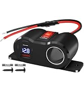 120W QC3.0 &PD3.0 Outlet Cigarette Lighter Socket Splitter with LED Voltmeter/Rocker, 12V Car Cha...