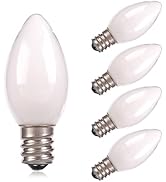 C7 Candelabra Led Light Bulbs - Small Night Light Bulb - 0.6 Watt Equivalent 7W Incandescent, E12...