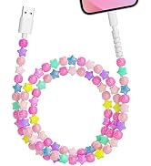 Aolcev for iPhone Charging Cord 3.3FT Fast Charger Cable 66W Cute Stars Beaded Phone Charger Cord...