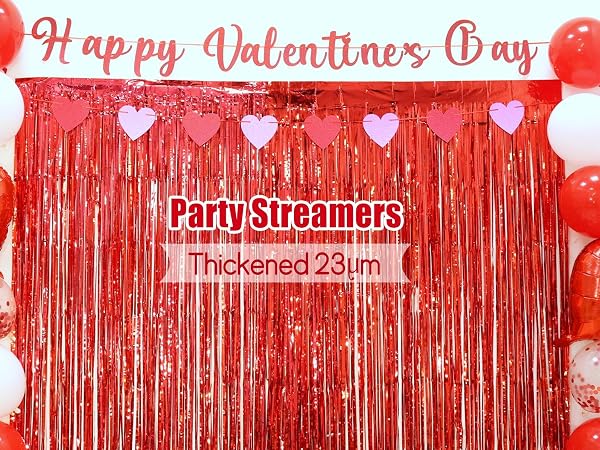 Party Streamers for Valentines Day Decorations