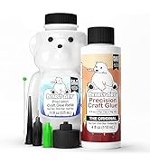 Bearly Art Precision Craft Glue -The Bundle - 4fl oz and 11fl oz Refill Bear - Tip Kit Included -...