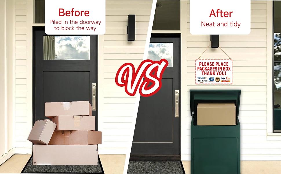 leave packages here sign