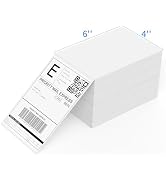 RONGTA 4x6 Fanfold Shipping Thermal Labels, White | 6 inch shipping labels, strong permanent adhe...