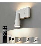 Kitloo LED Wall Lamps, Wall Lights with Remote & Touch Control, 10000mAh Dimmable Wall Mounted Li...