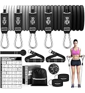 RENRANRING Resistance Bands for Working Out, 150LBS Exercise Bands, Workout Bands, Resistance Ban...