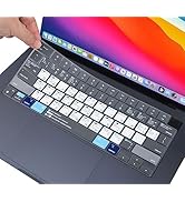 MacBook Shortcuts Keyboard Cover Skin for 2025 2024-2022 MacBook Air 15.3" M4 M3 M2 Chip A3241 A3...