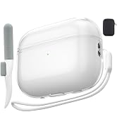 Valkit Compatible Airpods Pro 2nd/1st Generation Case Clear with Cleaner Kit, Soft TPU Airpods Pr...