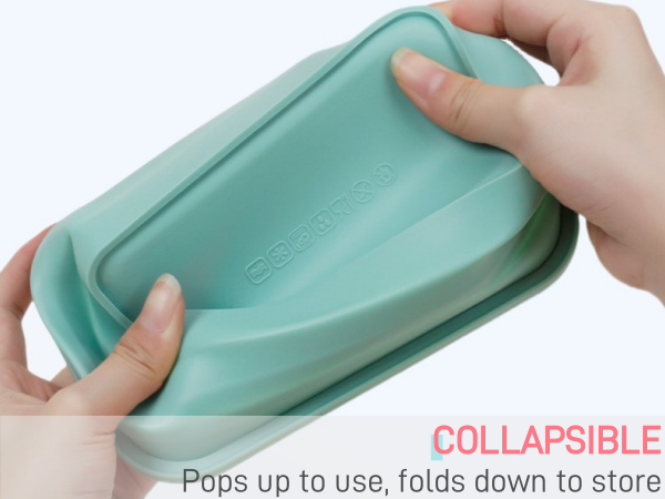 silicone lunch container silicone meal prep containers collapsible