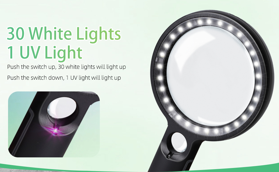 magnifying glass with light