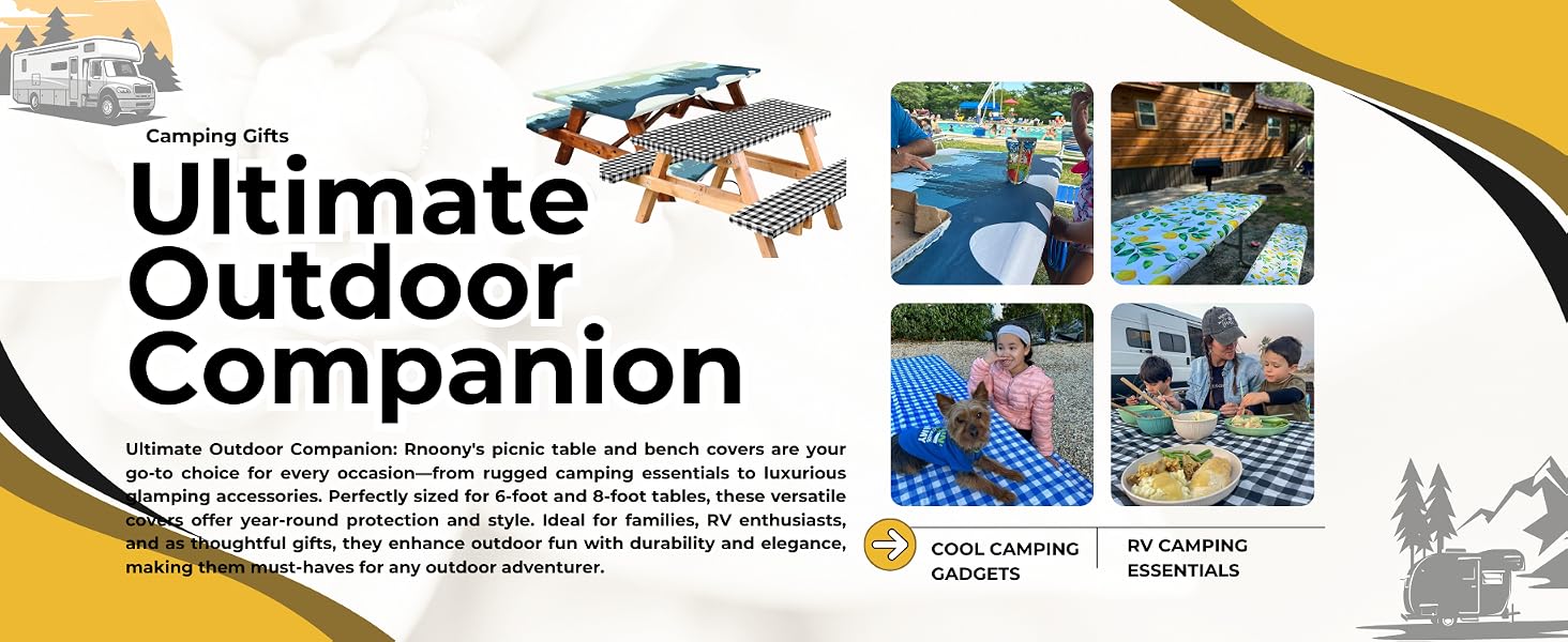 camping accessories,camping gifts,cool camping gadgets,rv camping essentials,camping tablecloth