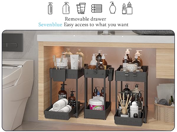 Sevenblue Bathroom under sink organizer