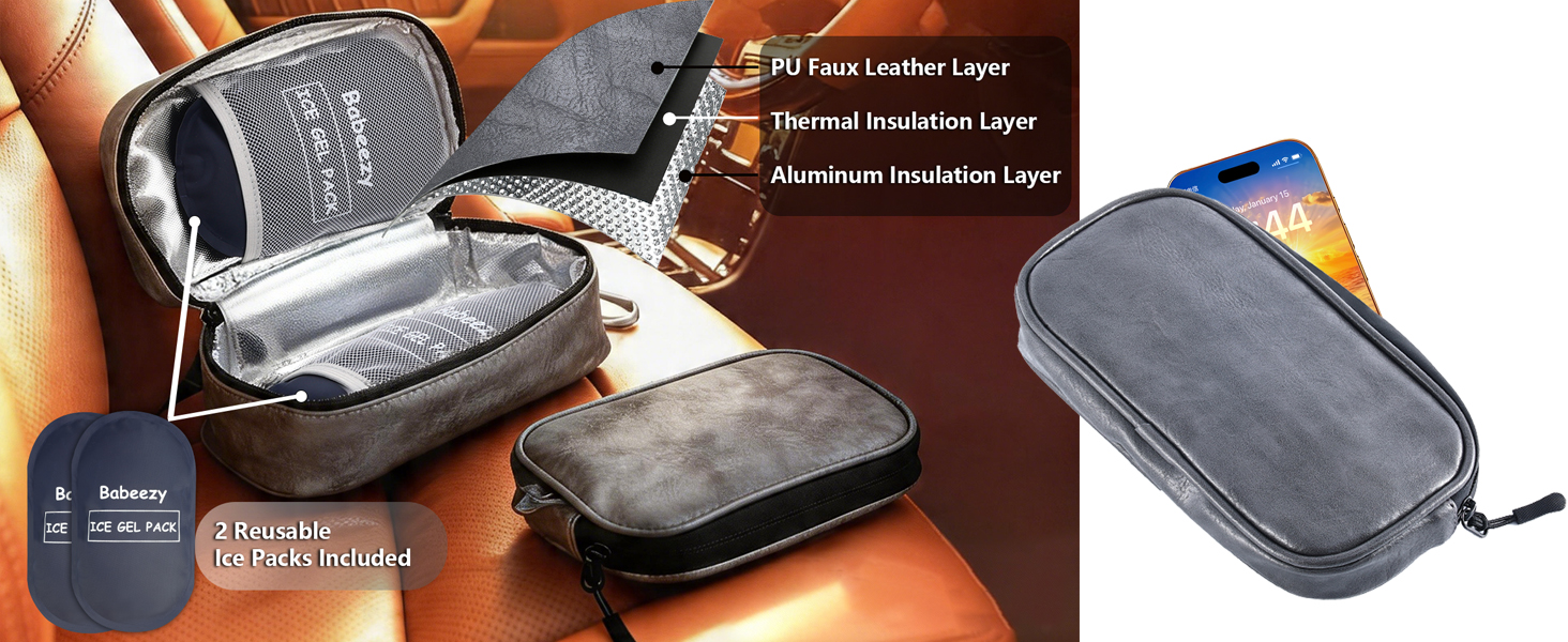 cell phone insulated pouch for heat phone cooling pouch ice pack phone cooler for car