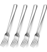 Kucensi Dinner Forks Set, 8.1 Inch Food Grade Stainless Steel Forks Silverware, 4 Piece Mirror Po...