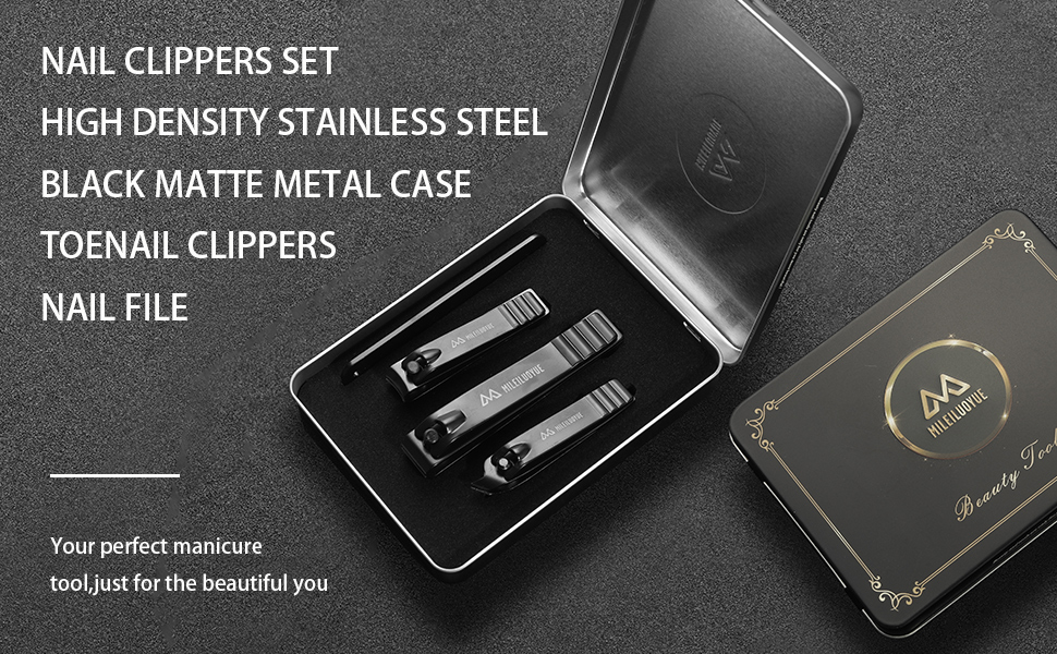 MILEILUOYUE 3PCS Folding Toenail Clippers
