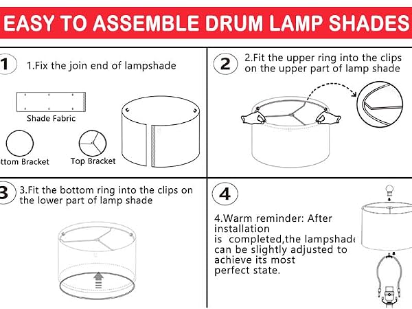 assemble lampshade