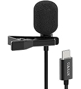 Cubilux USB C Microphone, Type C Lavalier MIC, External Lapel Clip MIC for iPhone 15+/15 Pro Max,...