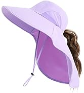 Outdoor Sun Hat for Men with 50+ UPF Protection Safari Cap Wide Brim Fishing Hat with Neck Flap, ...