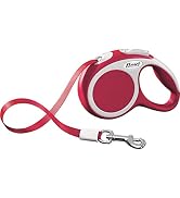 FLEXI Vario Retractable Dog Leash (Tape), 10 ft, Extra-Small, Red