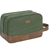 WANDF Travel Toiletry Bag for Men Hanging Dopp Kit Canvas Toiletry Organizer Water-resistant Vega...