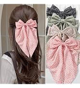 4 PCS Satin Hair Bows Claw Clip for Women Girls,Hair Bows,Premium black Bow-knot Hair Clips for W...