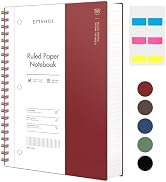 EMSHOI A4 Spiral Notebook College Ruled Lined Journal, 11.2" X 8.27", 300 Pages/150 Sheets, Easy ...