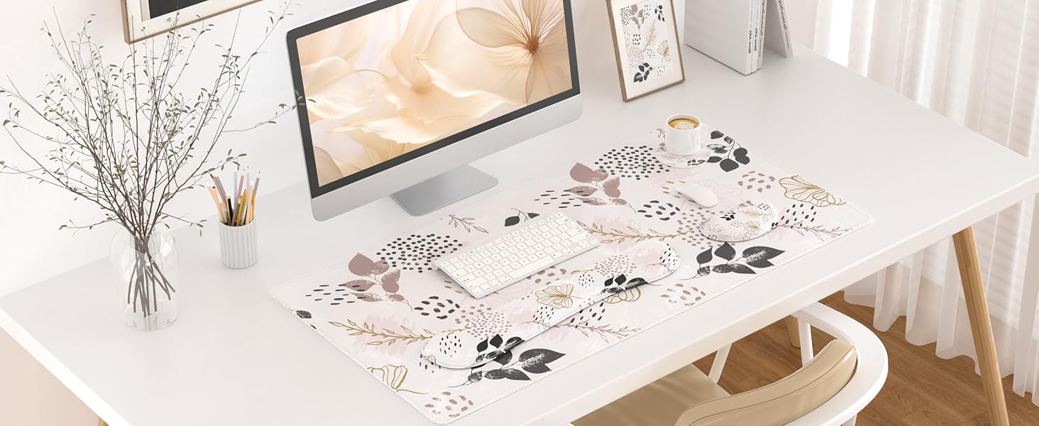 4 in 1 home office decor dest mat wrist rest set