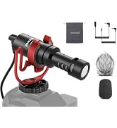 NEEWER Plug & Play Vlog Microphone for Camera, 20-20KHz Mini Supercardioid Mic Compatible with So...