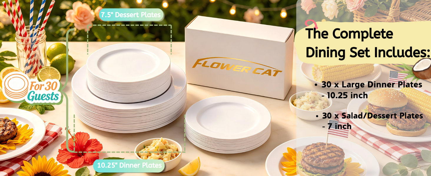 white plastic plates