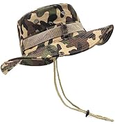 Zylioo XXL Oversized Boonie Sun Hats,Military Tactical Safari Hat for Big Heads,Lightweight Hunti...