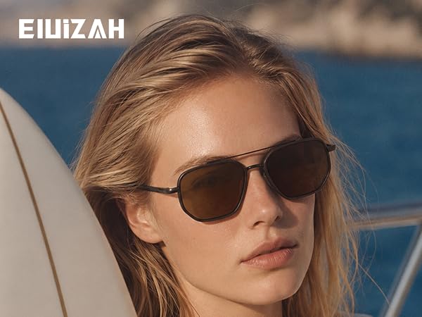 Tangle Free Polarized Aviator Sunglasses for Women