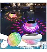 Solar Pool Chlorine Floater, USB Rechargeable Floating Pool Lights, 6.7 Inch 2600mAh IP68 Waterpr...