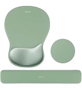 MOSISO Wrist Rest Support for Mouse Pad&Keyboard Set, Ergonomic Mousepad&Coaster, Non-Slip Base H...