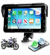 Orderich Motorcycle CarPlay Screen 5 Inch Wireless Carplay Android Auto for Motorbike with Remova...